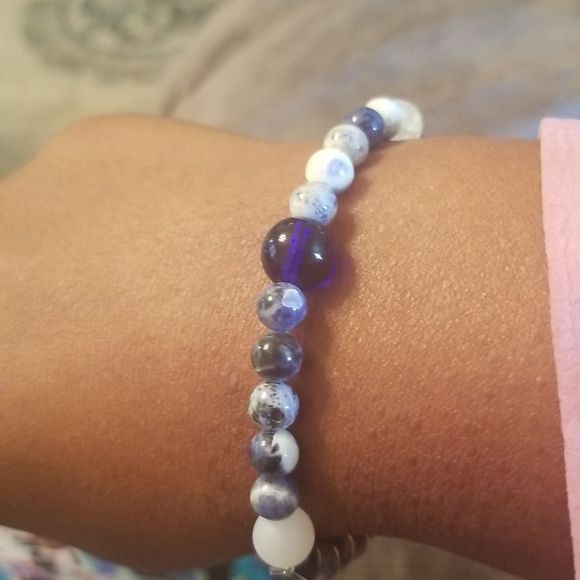 Mens Sodalite 6mm, 8" Bracelet Custom made new Mental Performance Energy Enhance - Picture 4 of 9